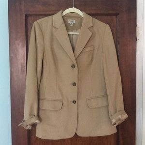Camel Cashmere/Wool Blend Blazer